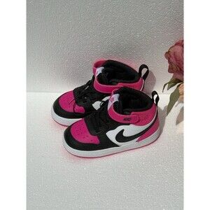 Nike Air Jordan 1 Mid Toddler Size 5 c Authentic 1B43399-100 Pink Black White N